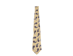 LANVIN PARIS NECKTIES YELLOW WITH BATIK DESIGN