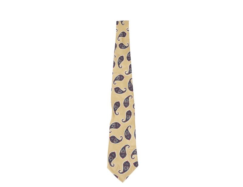 LANVIN PARIS NECKTIES YELLOW WITH BATIK DESIGN
