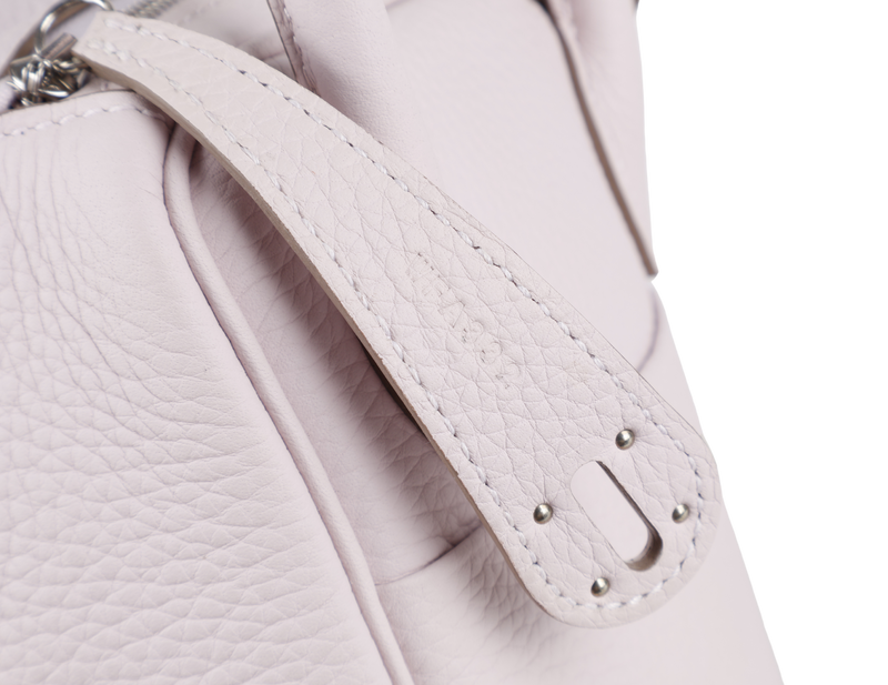 HERMES LINDY 26 [STAMP W (YEAR 2024)] MAUVE PALE CLEMENCE LEATHER SILVER HARDWARE WITH DUST COVER