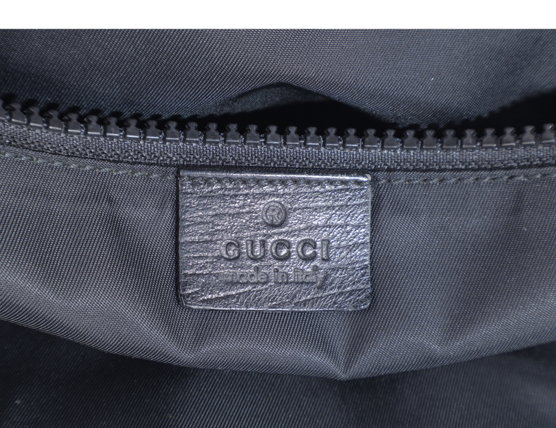 GUCCI BLACK GG SUPREME CANVAS MESSENGER BAG SILVER HARDWARE NO DUST COVER