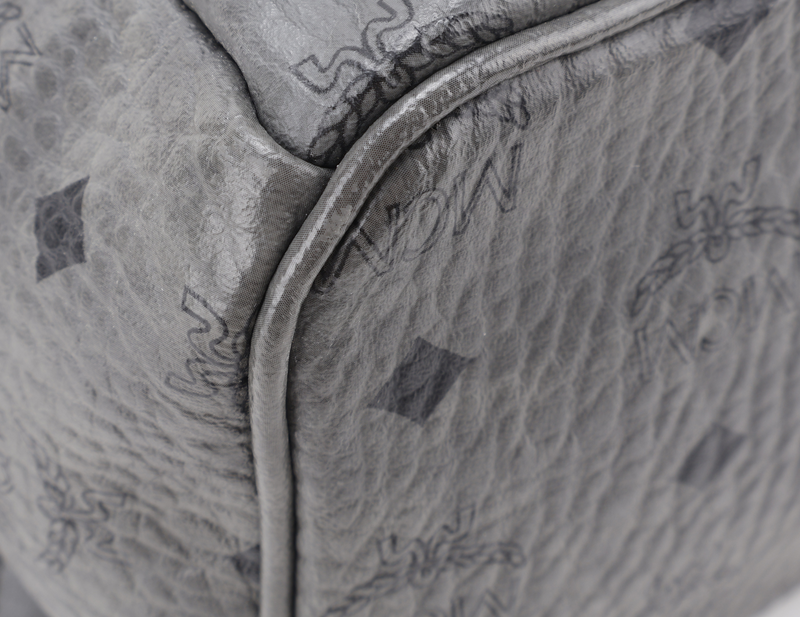 MCM STARK BACKPACK IN GREY VISETORS LEATHER SILVER HARDWARE NO DUST COVER