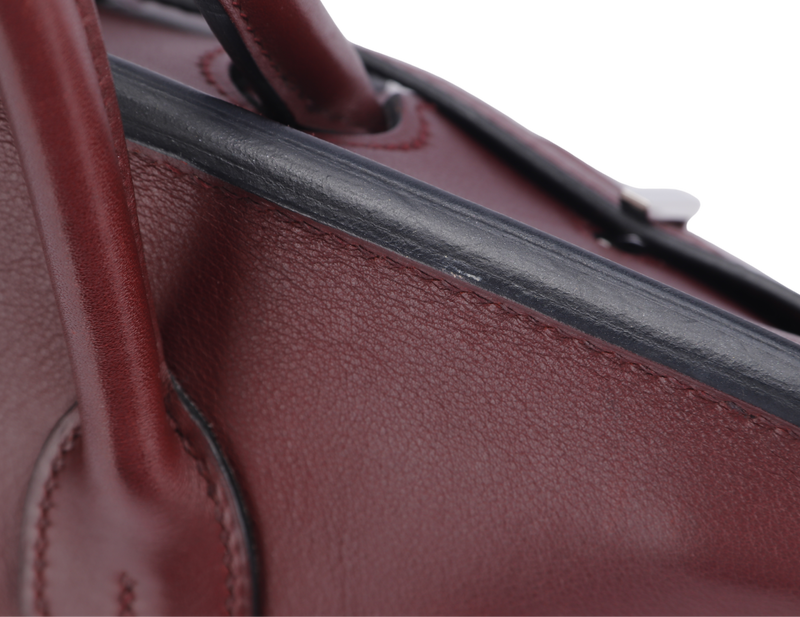 Hermes Birkin 30cm (Stamp M) Rouge H Color Swift Leather, Silver Hardware, with Keys, Raincoat & Dust Cover, no Lock