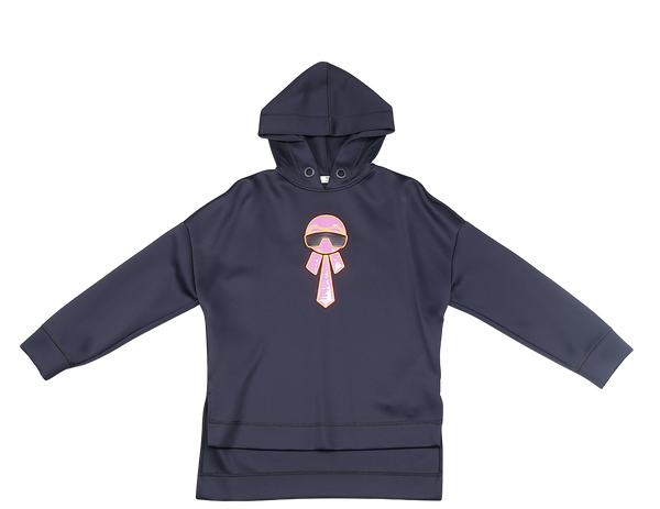 FENDI FELPA HOODIE BLACK SIZE 38