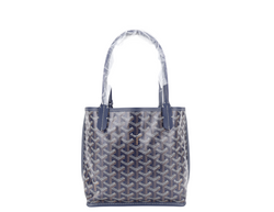GOYARD MINI ANJOU NAVY BLUE GOYARDINE WITH POUCH WITH DUST COVER