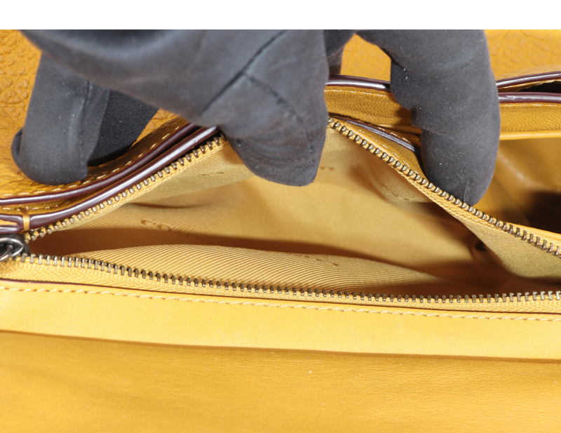 COACH MEDIUM YELLOW DRIFTER HANDBAG RUTHENIUM HARDWARE NO DUST COVER