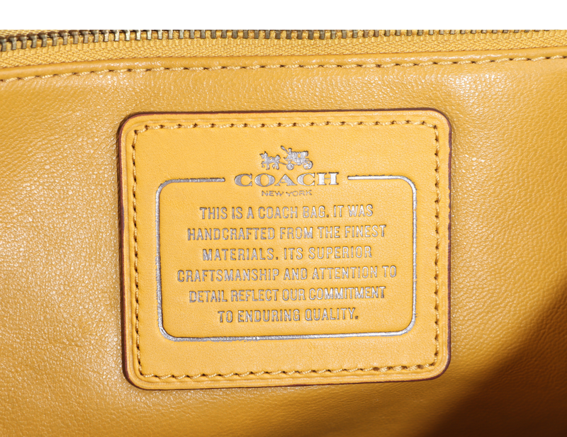 COACH MEDIUM YELLOW DRIFTER HANDBAG RUTHENIUM HARDWARE NO DUST COVER