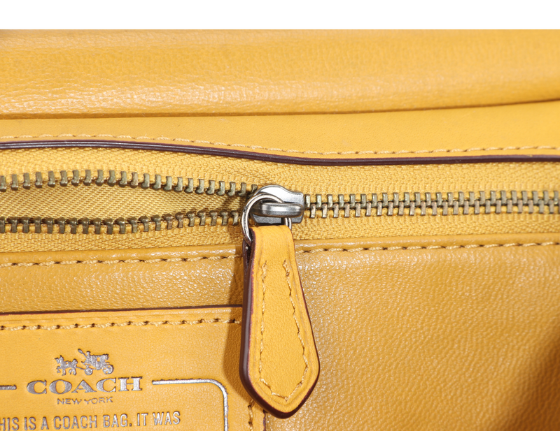 COACH MEDIUM YELLOW DRIFTER HANDBAG RUTHENIUM HARDWARE NO DUST COVER