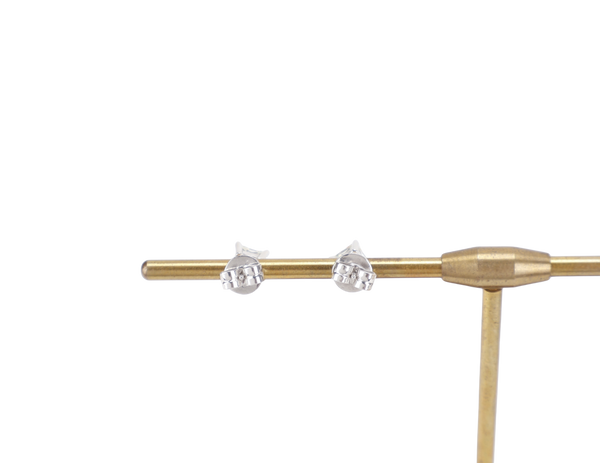 DIAMOND EARRINGS 18K WG 1.5G