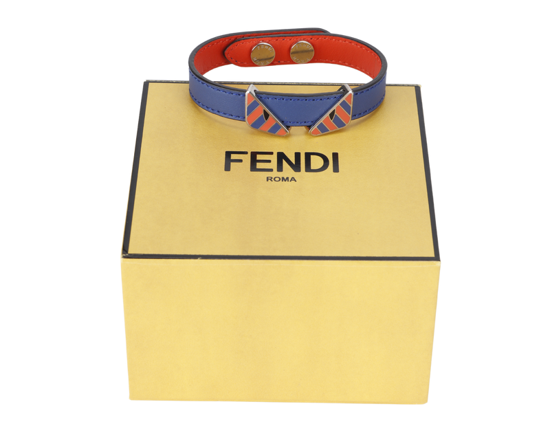 FENDI MONSTER EYE WRAP BRACELET WITH BOX