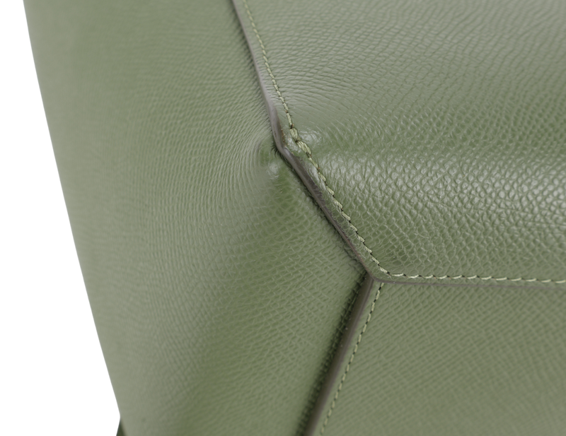 CELINE MICRO BELT BAG GREEN LEATHER GOLD HARDWARE WITH STRAPS AND DUST COVER
