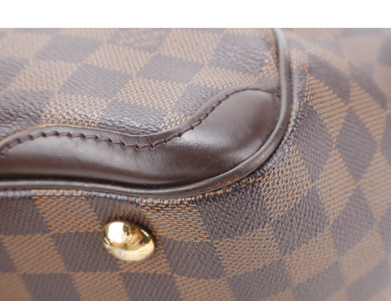 LOUIS VUITTON N41117 VERONA PM DAMIER EBENE CANVAS GOLD HARDWARE WITH LOCK & KEYS