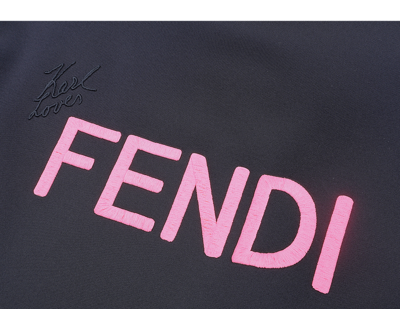 FENDI FELPA HOODIE BLACK SIZE 38