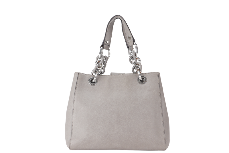 Grey leather michael kors purse hot sale