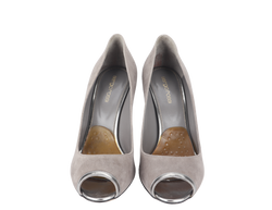 SERGIO ROSSI GREY SUEDE LEATHER PUMPS SIZE 38½