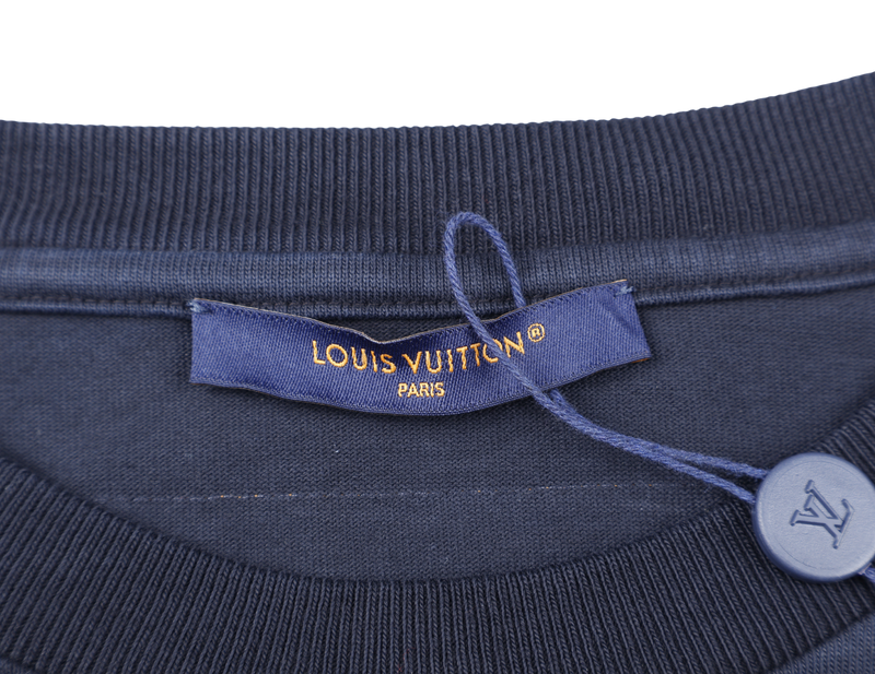 LOUIS VUITTON T-SHIRT SHORT SLEEVE BLACK SIZE XL