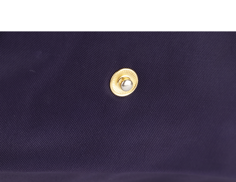 LONGCHAMP LE PLIAGE PURPLE NYLON TOTE GOLD HARDWARE