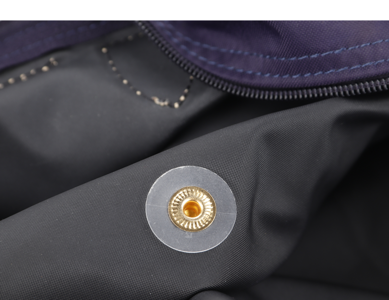 LONGCHAMP LE PLIAGE PURPLE NYLON TOTE GOLD HARDWARE