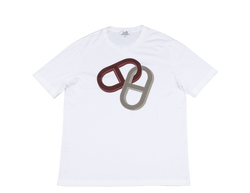 HERMES CHAINE D'ANCRE T SHIRT WHITE SHORT SLEEVE SIZE L