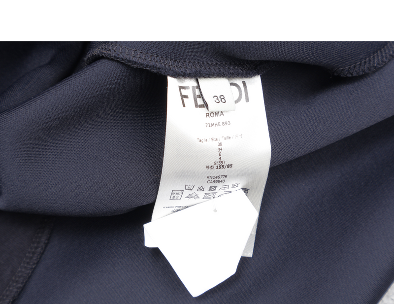 FENDI FELPA HOODIE BLACK SIZE 38