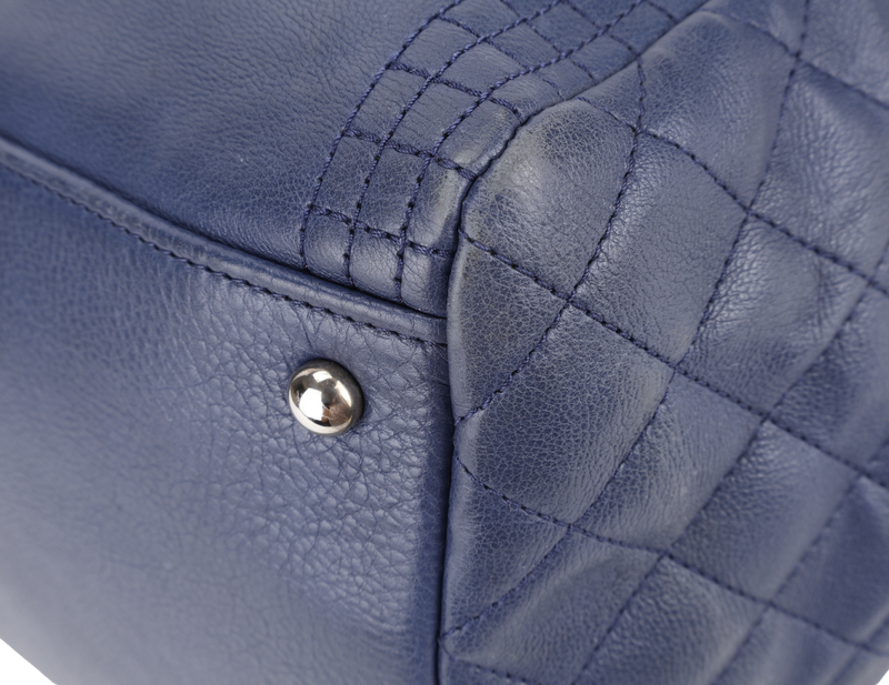 CHANEL COCO BENGAL OPEN ACCORDION CALFSKIN BLUE TOTE (1655xxxx) NO CARD AND NO DUST COVER