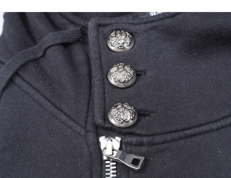 BALMAIN PARIS HOODIE BLACK SIZE L