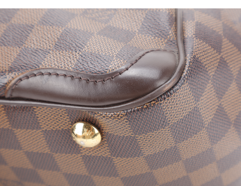LOUIS VUITTON N41117 VERONA PM DAMIER EBENE CANVAS GOLD HARDWARE WITH LOCK & KEYS