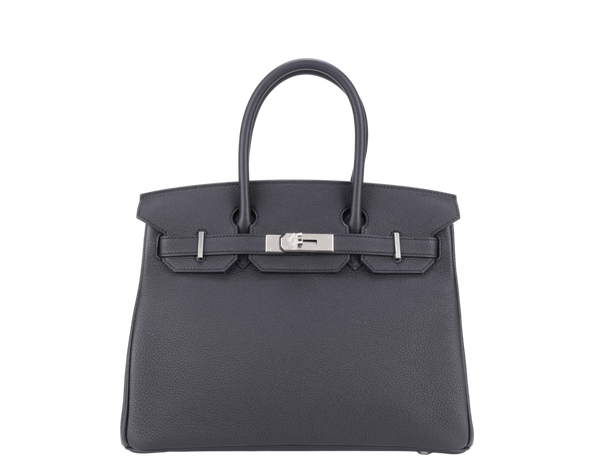 HERMES BIRKIN 30 TOGO BLACK STAMP K (YEAR 2025) SILVER HARDWARE WITH KEYS & LOCK, DUST COVER, BOX AND PAPER BAG