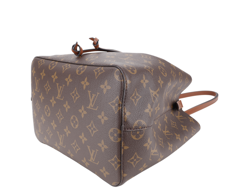 LOUIS VUITTON M44887 NEONOE MM MONOGRAM COATED CANVAS GOLD HARDWARE WITH DUST COVER AND BOX