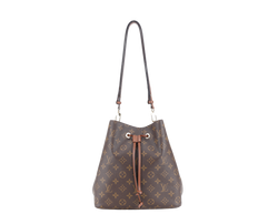 LOUIS VUITTON M44887 NEONOE MM MONOGRAM COATED CANVAS GOLD HARDWARE WITH DUST COVER AND BOX