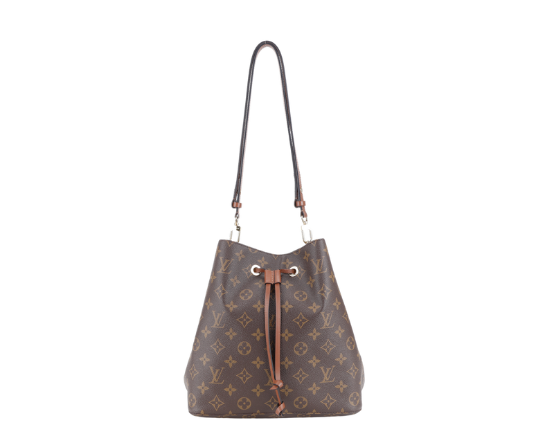 LOUIS VUITTON M44887 NEONOE MM MONOGRAM COATED CANVAS GOLD HARDWARE WITH DUST COVER AND BOX