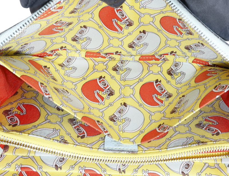 HERMES AZAP LONG WALLET BLEU ATOLL EPSOM LEATHER SILVER HARDWARE WITH BOX