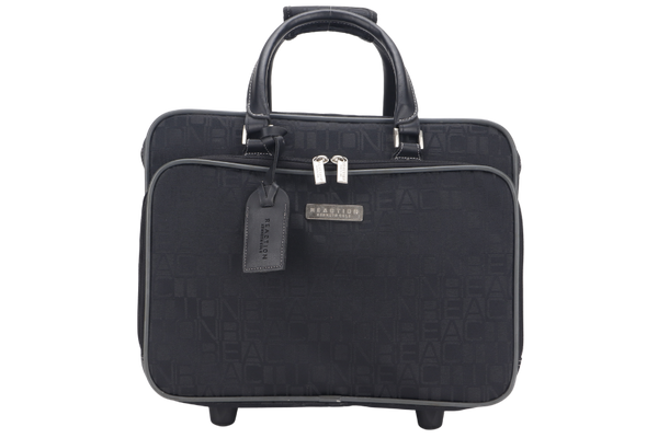 KENNETH COLE BLACK REACTION MONOGRAM ROLLER LUGGAGE BAG NO DUST COVER