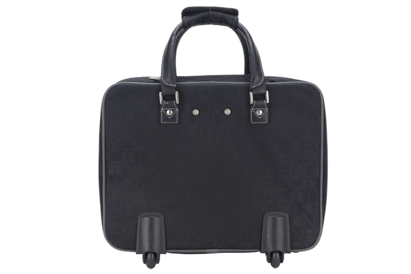 KENNETH COLE BLACK REACTION MONOGRAM ROLLER LUGGAGE BAG NO DUST COVER