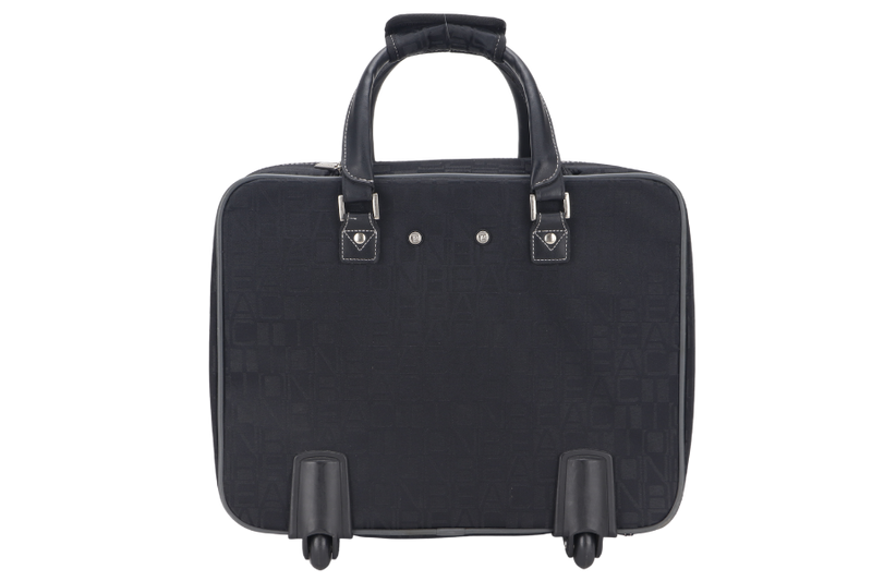 KENNETH COLE BLACK REACTION MONOGRAM ROLLER LUGGAGE BAG NO DUST COVER