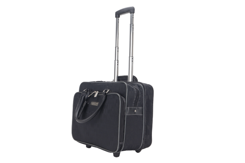 KENNETH COLE BLACK REACTION MONOGRAM ROLLER LUGGAGE BAG NO DUST COVER