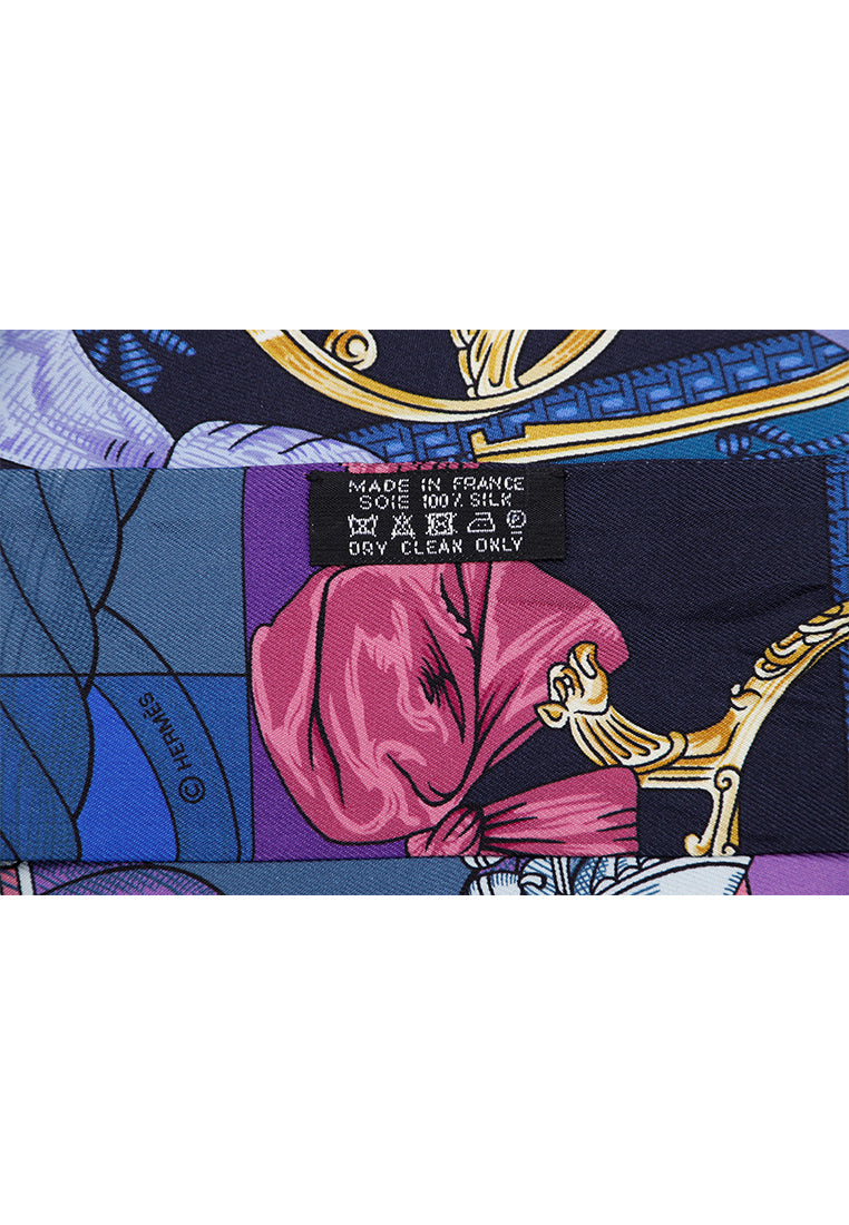 HERMES SILK TWILLY PURPLE & PINK NO BOX