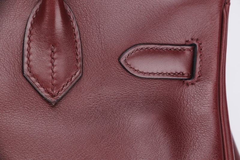 Hermes Birkin 30cm (Stamp M) Rouge H Color Swift Leather, Silver
