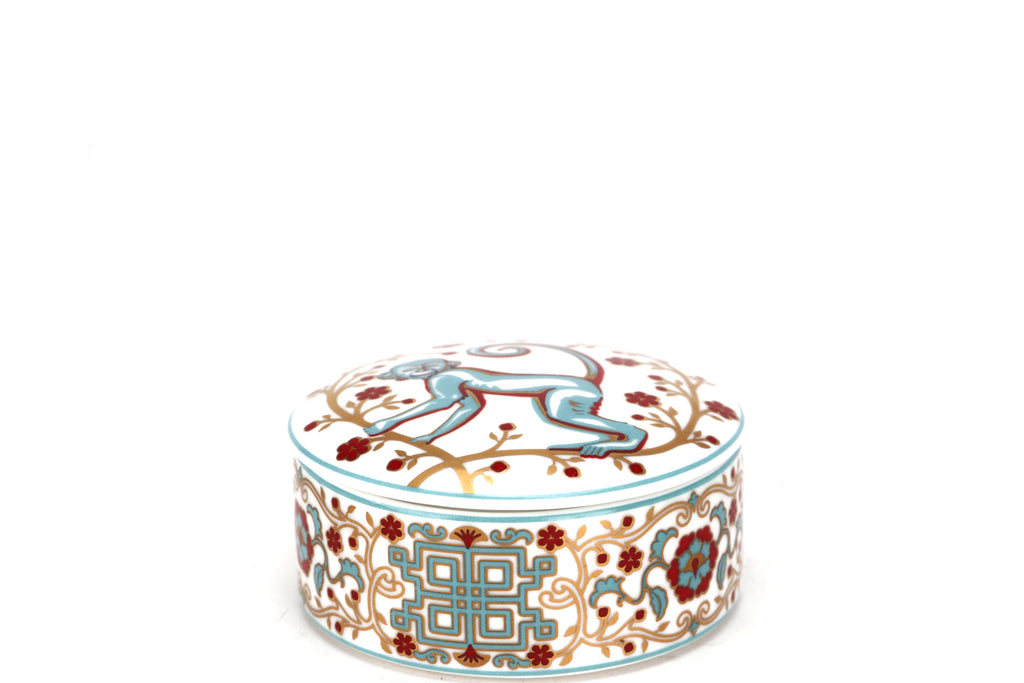 tiffany porcelain trinket box, year of the monkey (limited edition