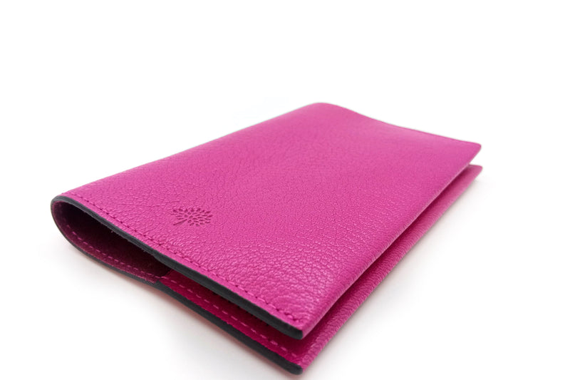 MULBERRY LEATHER PASSPORT HOLDER PINK COLOR LEATHER, WITH BOX