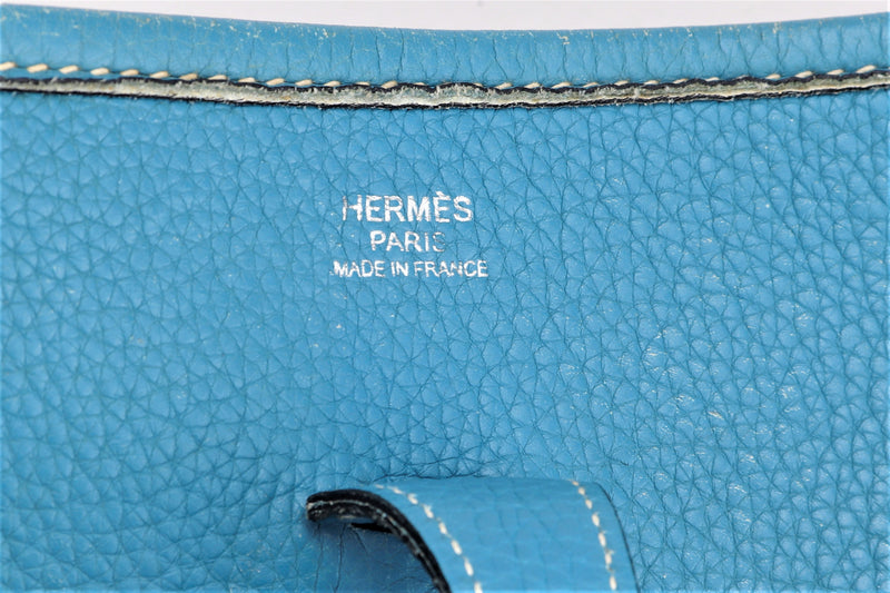 Hermès Evelyne III GM in Blue Jean Clemence Leather and Felt Liner - As New  - SOLD
