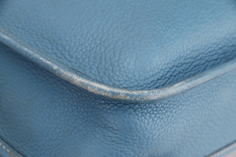 Hermès Evelyne PM Bag Blue Clemence Leather