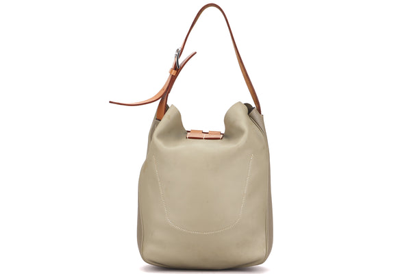 HERMES SMALL VIREVOLTE [STAMP T (2015)] SAUGE COLOR SWIFT & CLEMENCE LEATHER, WITH DUST COVER