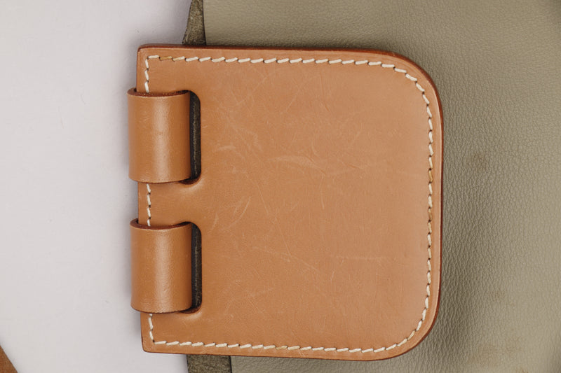 HERMES SMALL VIREVOLTE [STAMP T (2015)] SAUGE COLOR SWIFT & CLEMENCE LEATHER, WITH DUST COVER