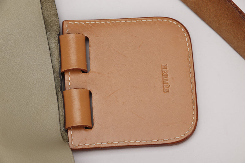 HERMES SMALL VIREVOLTE [STAMP T (2015)] SAUGE COLOR SWIFT & CLEMENCE LEATHER, WITH DUST COVER