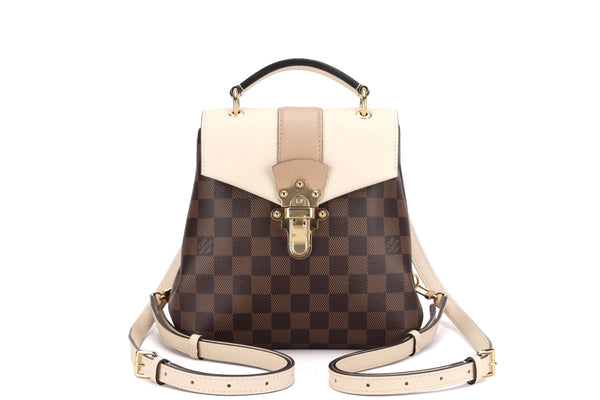 LOUIS VUITTON DAMIER EBENE X CREME CLAPTON BACKPACK N42259 (SR3168), WITH DUST COVER & BOX