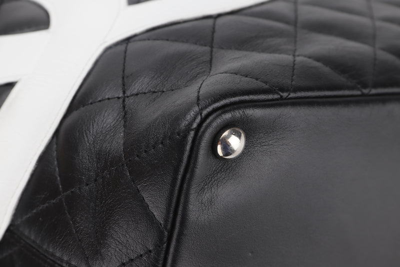 CHANEL CAMBON PM TOTE (976xxxx) BLACK CALF LEATHER, WIDTH 20CM, WITH DUST COVER AND CARD, NO BOX