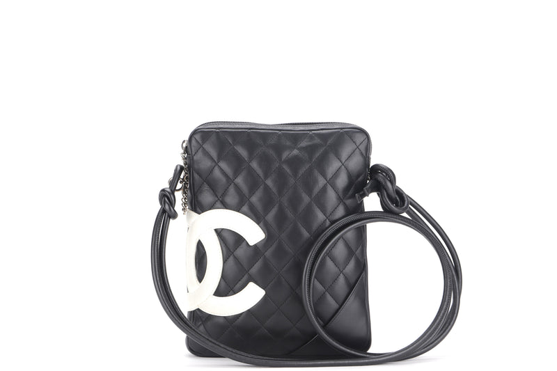 Chanel White/Black Quilted Cambon ligne Crossbody Bag