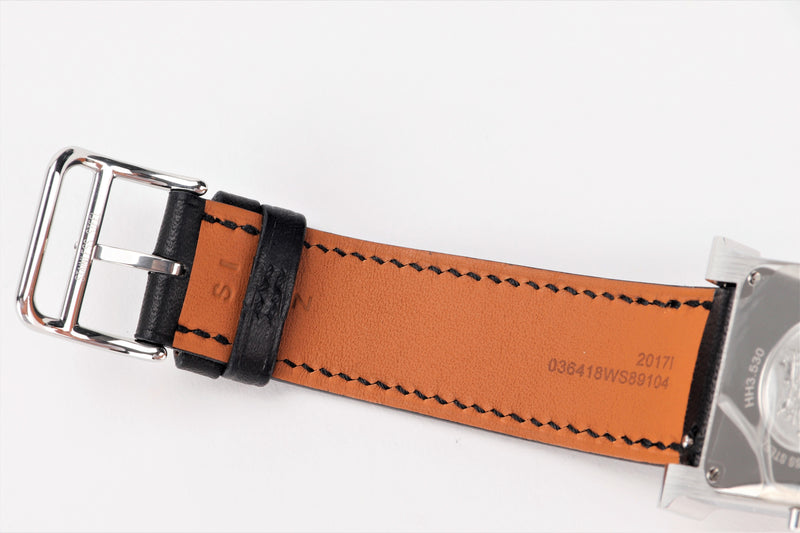 HERMES HEURE H AUTOMATIQUE WATCH, W 26.5 x H 35MM, WITH BOOKLET, CERTIFICATE & BOX