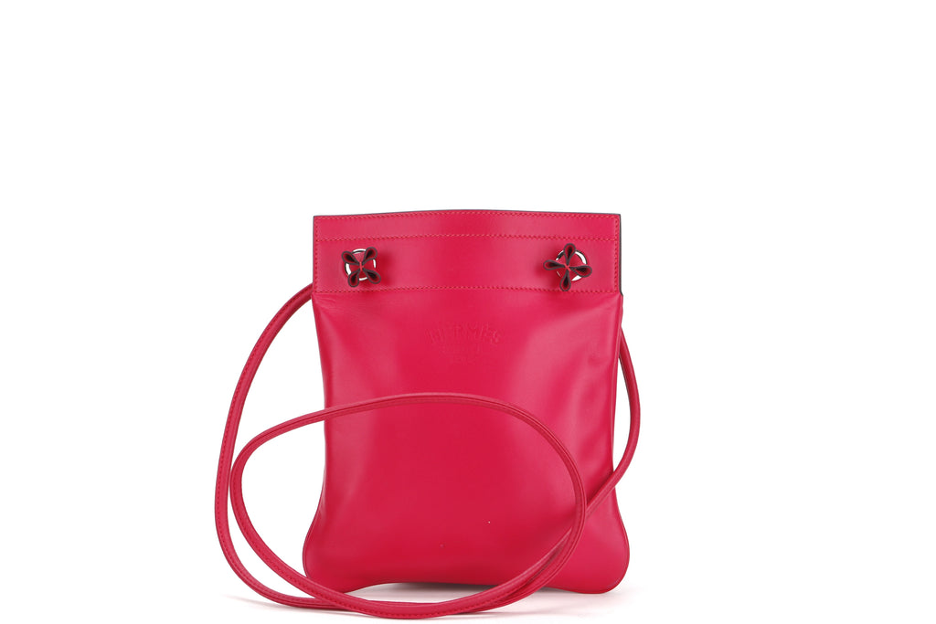 Aline leather crossbody bag Hermès Pink in Leather - 15583309