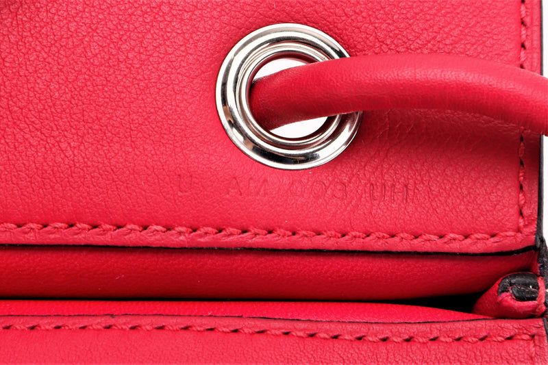 HERMES Hermes ALINE MINI Aline Mini Shoulder Bag Vaux Swift Rouge Ash  Silver Hardware Pochette C Engraved